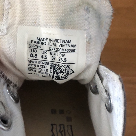 Grey Converse All Stars - Picture 8 of 9